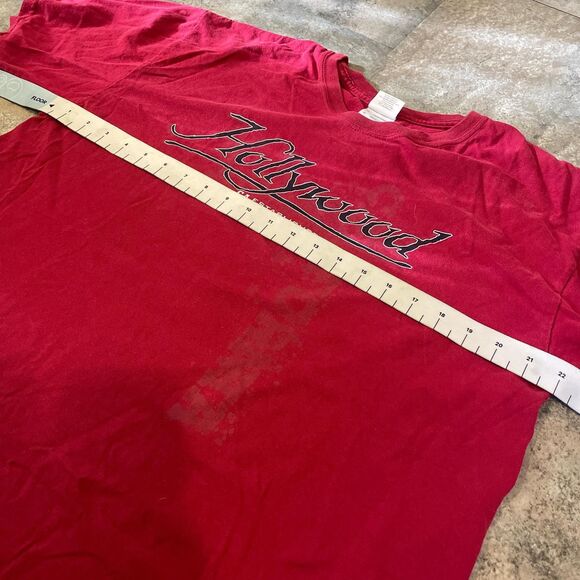 gildan vintage red hollywood california grunge graphic t shirt size large - Picture 3 of 6